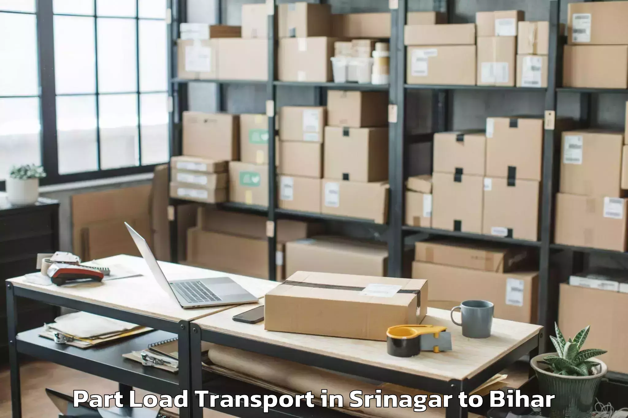 Leading Srinagar to Bhagalpur Part Load Transport Provider